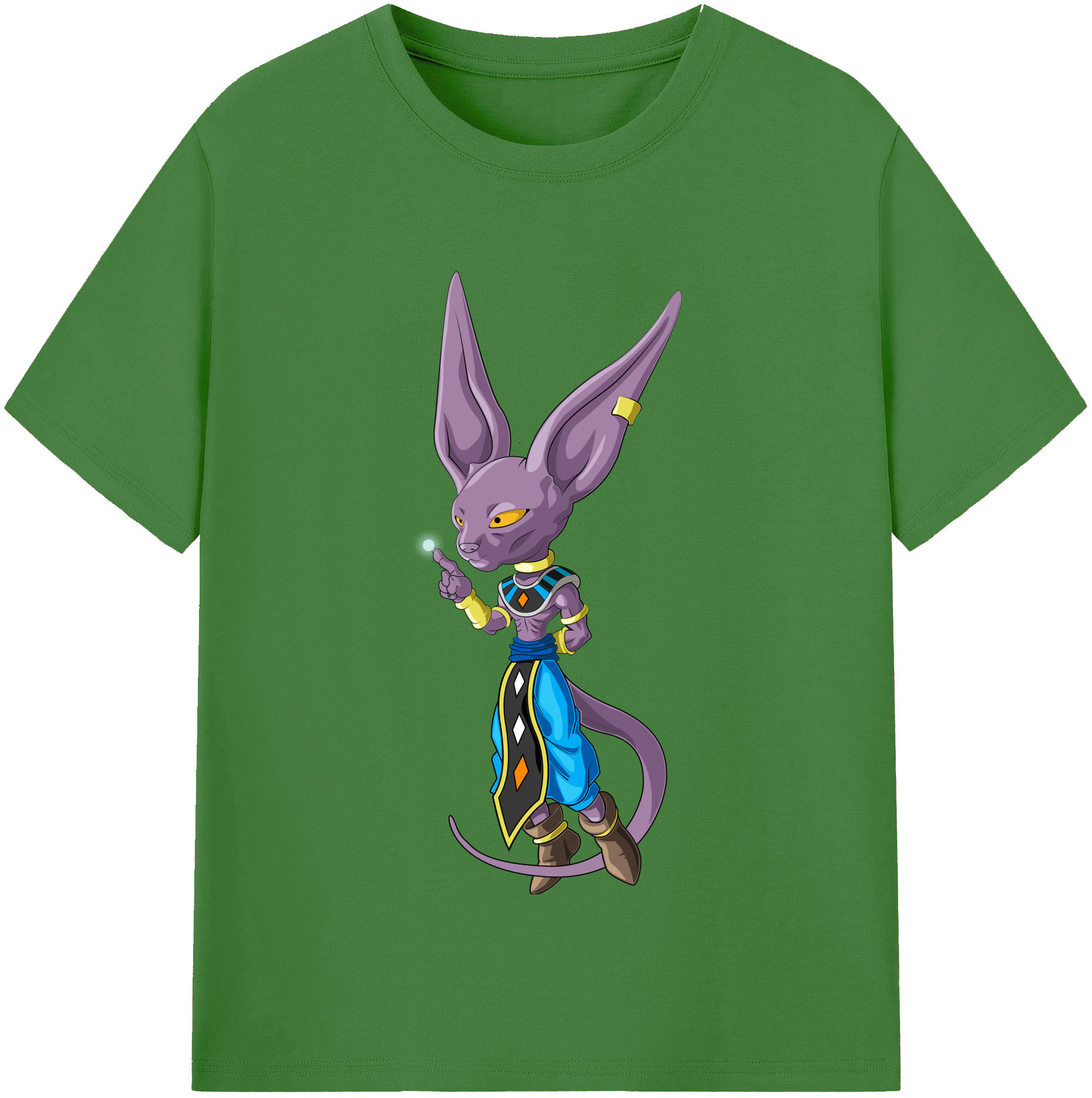 （画像用） ドラゴンボール ビルス 破壊神ビルス DRAGON BALL Beerus Birusu レディースカジュアルプリントTシャツ（綿100％）
